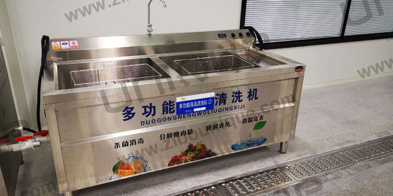 1800*800*950 mm Stainless Steel 304 Vegetable and Cucumber Bubble Washing Sink Machine