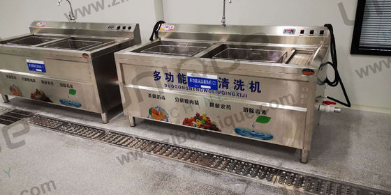 Stainless Steel Vegetable Fruit Mini Washing Machine With Ozone for 200-400kg/h Capacity