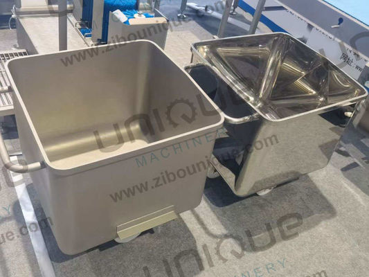 Meat Trolley for Transport of Chicken Beef Fish in Processing Plants 200L SUS304