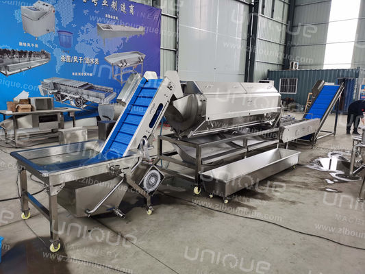 Potato Washing Machine Peeling Machine for Root Vegetables Stainless Steel 304 Function