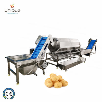 Peel Root Vegetables With Peeling Effect Washing Line Stainless Steel 304