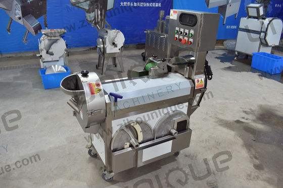 1.55 Kw Automatic Double-Head Vegetable Cutting Dicing Slicing Shredding Machine