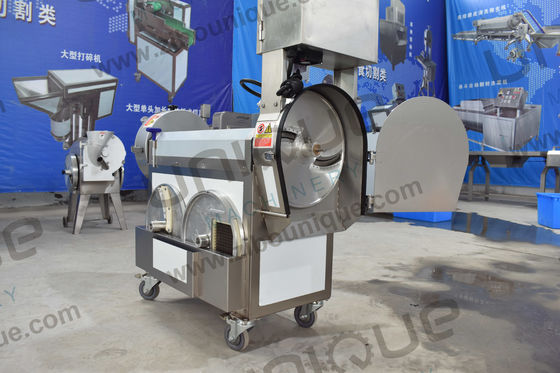 1.55 Kw Automatic Double-Head Vegetable Cutting Dicing Slicing Shredding Machine